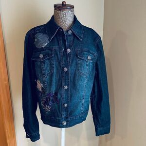 V Christina Women's Jean Denim Jacket Size Small